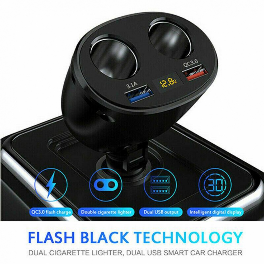 Bộ Sạc USB Màu Đen Siêu Bền Cho Xe Hơi