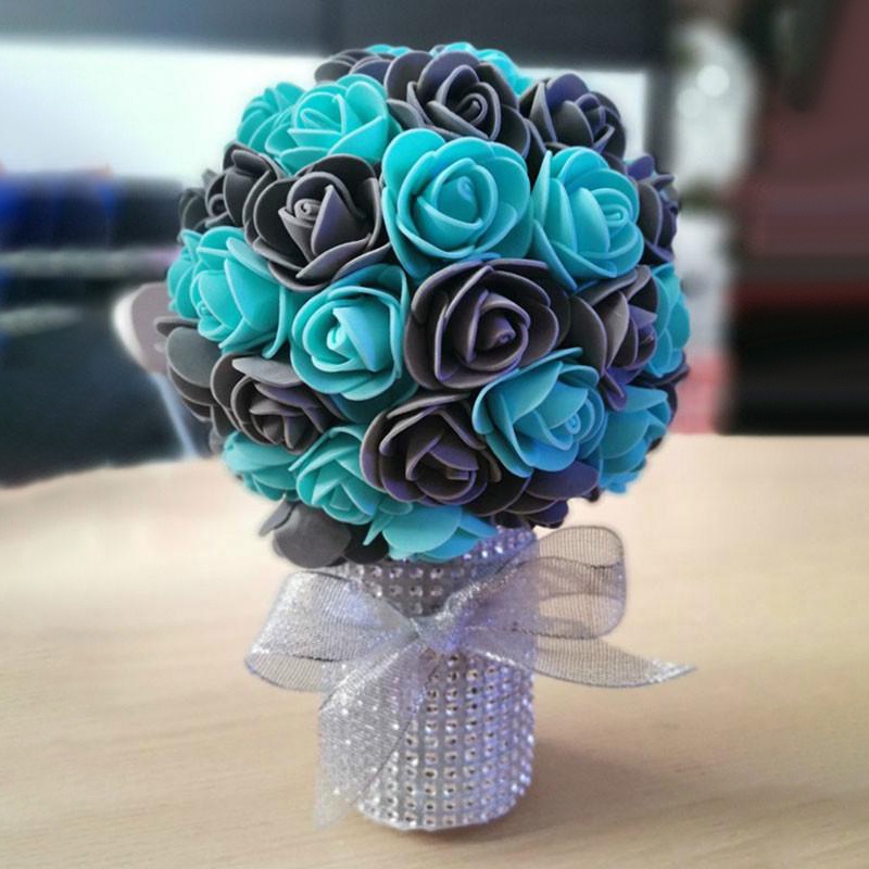 Set 50 Bông Hoa Hồng Xốp PE Tự Trang Trí