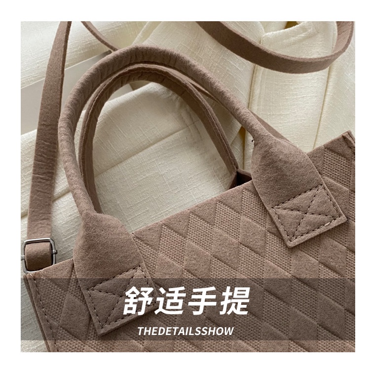 Túi Tote Đeo Vai Sức Chứa Lớn Màu Trơn Đính Đá Đơn Giản Thời Trang