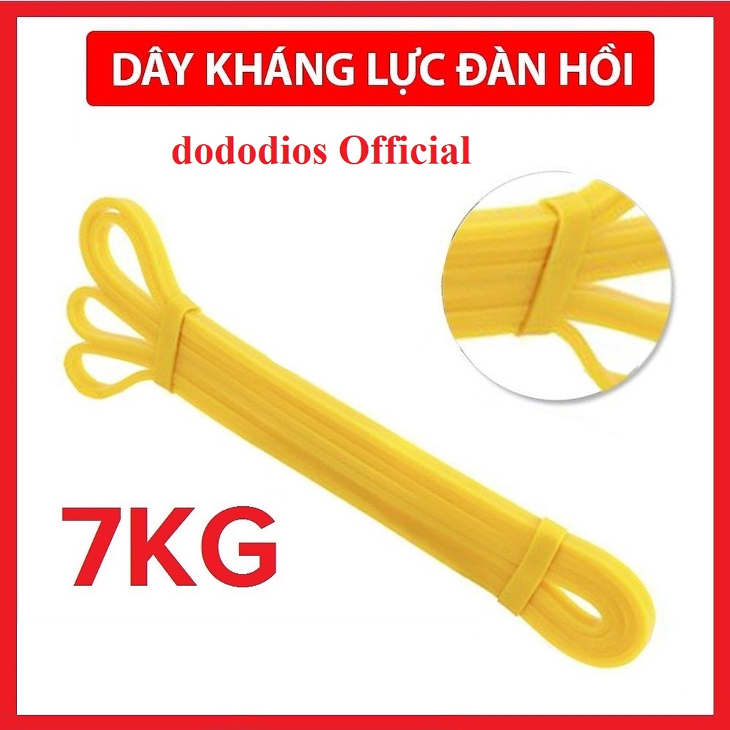 VÀNG 7KG - Dây Cao Su Kháng Lực Powerband Tập Toàn Thân Chính Hãng dododios