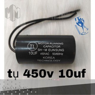 tụ máy bơm 450Vac 10uf hàng tốt