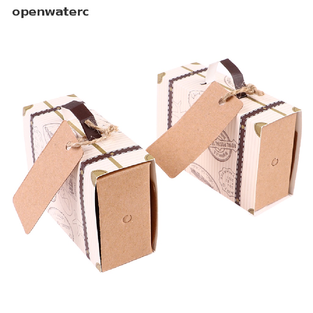 Set 10 Hộp Giấy Kraft Mini Đựng Kẹo / Sô Cô La Tiện Dụng Khi Đi Du Lịch