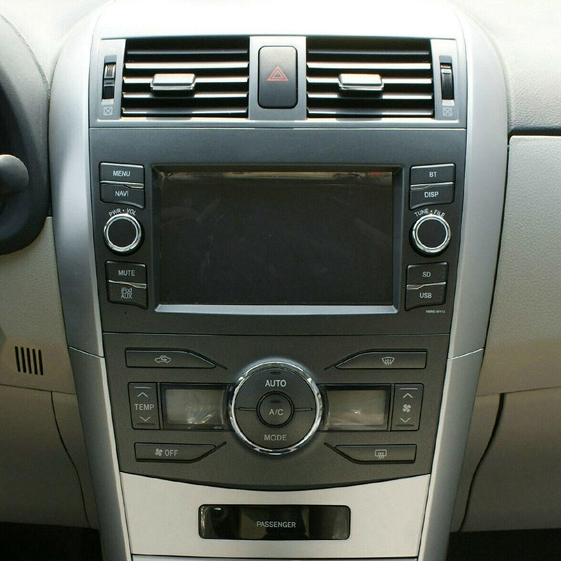 Bộ 2 Viền Bọc Bảng Điều Khiển Trung Tâm Cho Toyota Corolla Altis 2009 2010 2011 2012 2013