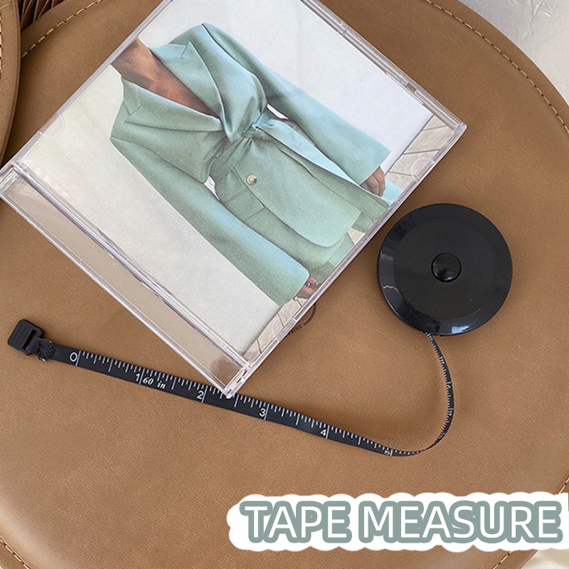 Thước Dây Bằng Nhựa Mềm Dài 1.5M Hình Tròn Màu Đen