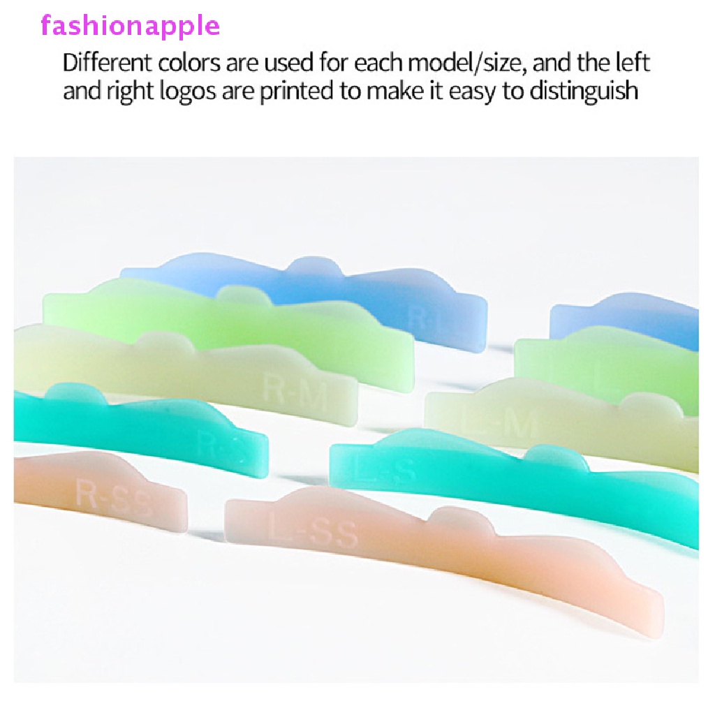 Bộ 8 Cặp Đệm Silicone Uốn Cong Lông Mi Tái Sử Dụng Linh Hoạt