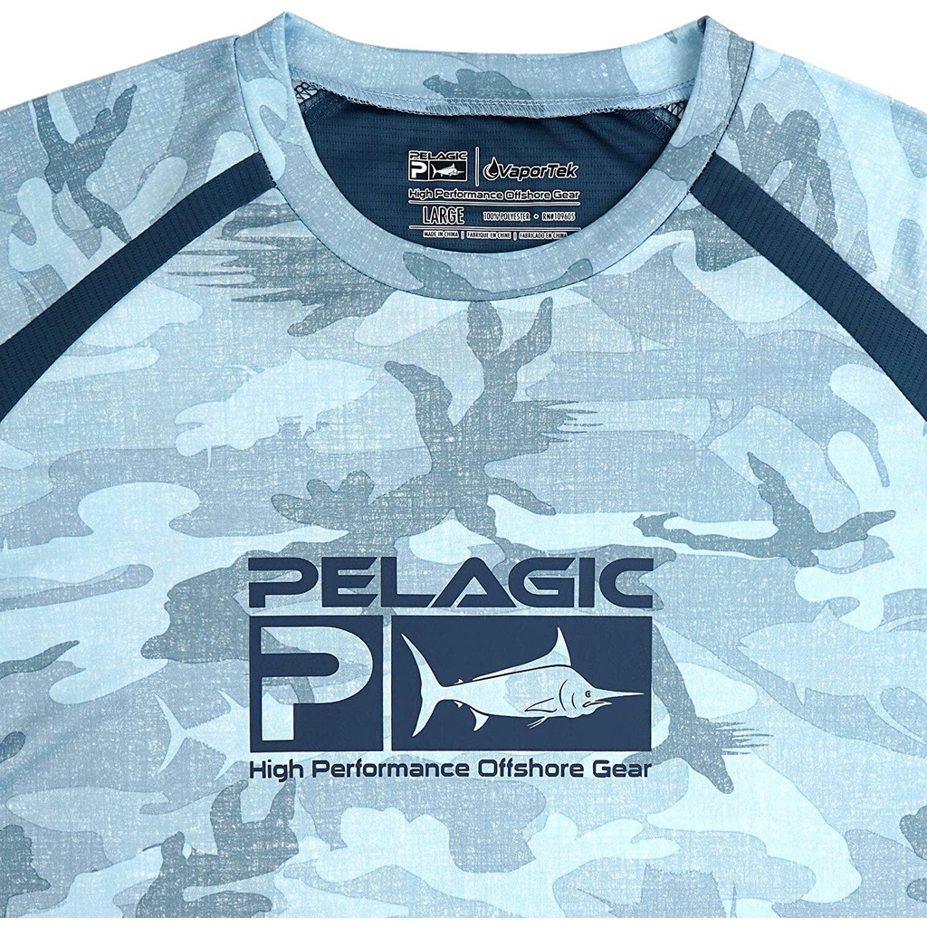 Áo Câu Cá PELAGIC Vaportek Tay Dài Họa Tiết Rằn Ri Chất Lượng Cao