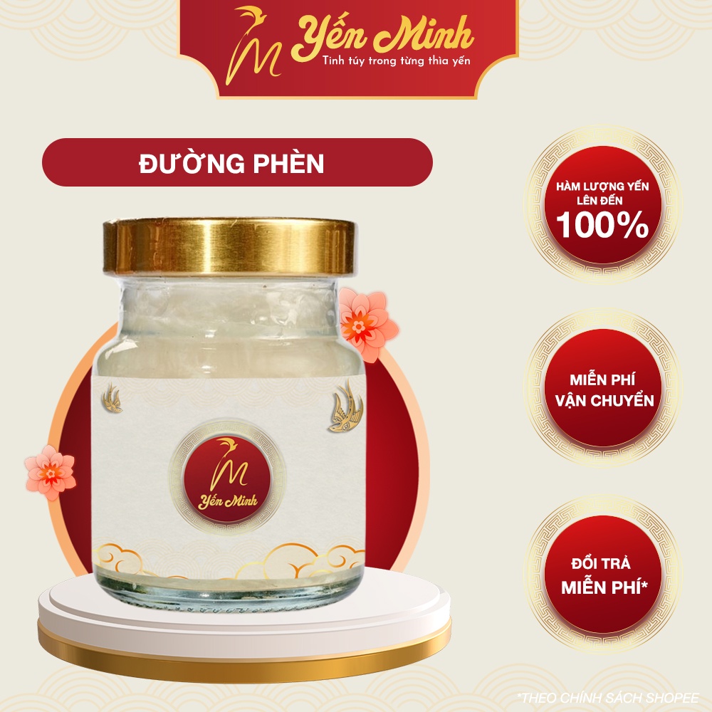 Yến chưng sẵn Đường phèn giúp tăng cường sức đề kháng yến sào 100% / 70% / 30% yến thô 70ml Yến Minh