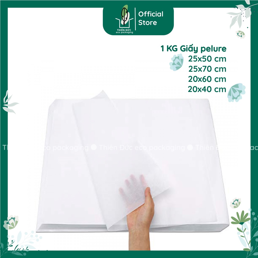 Combo 260 tờ giấy pelure trắng sữa 25x50 cm gói hàng quần áo chống ẩm, gói hàng. Giấy nến thấm dầu.
