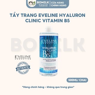 (Date T1.25) Tẩy trang Eveline B5 Hyaluron Clinic 500ML - làm sạch và dịu da