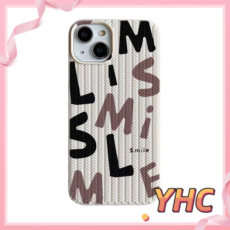 Ốp lưng iPhone Đơn giản chắp vá các hoa văn dệt kim smile tiếng AnhCho iPhone 7plus / 8 / 8plus / X / xs / xsmax / 11 / 12 / 13 / 14 / Plus / pro / pro max-604