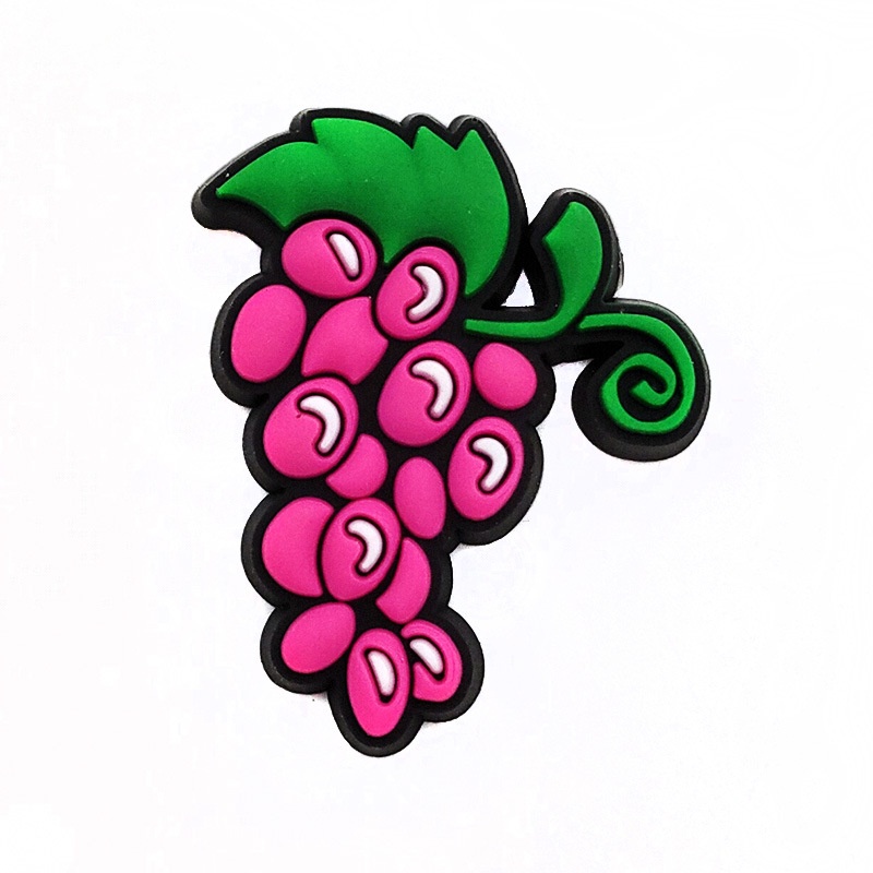 Set 5 Khóa Giày Đục Lỗ Bằng Nhựa PVC Màu Tím Hoạt Hình Dễ Thương Cho Bé Gái DIY