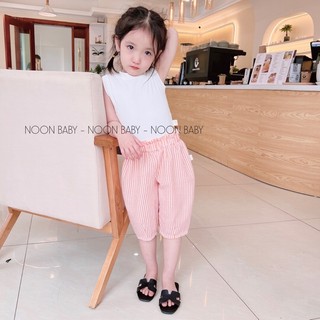 Quần Bom kẻ cho bé gái chất thô xốp