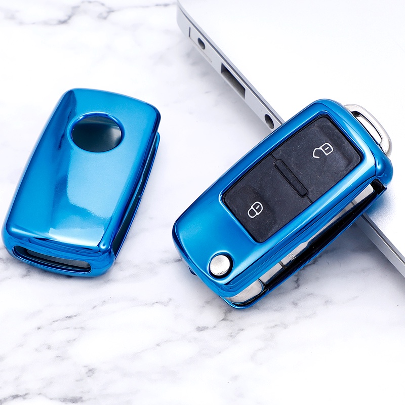 Vỏ Chìa Khóa Điều Khiển Từ Xa 5 Nút Cho Xe Volkswagen Polo Jetta Golf MK6 Tiguan Touareg 2 3 4