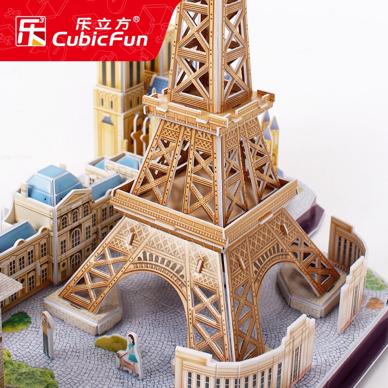 Trò chơi xếp hình 3d đồ chơi giấy thành phố thu nhỏ london paris new york moscow trò chơi xây dựng nổi tiếng đồ chơi cho trẻ em