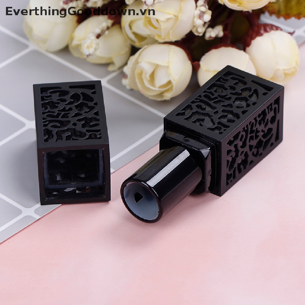 Everthinggood Thỏi Rỗng Đựng Son Môi Màu Đen DIY