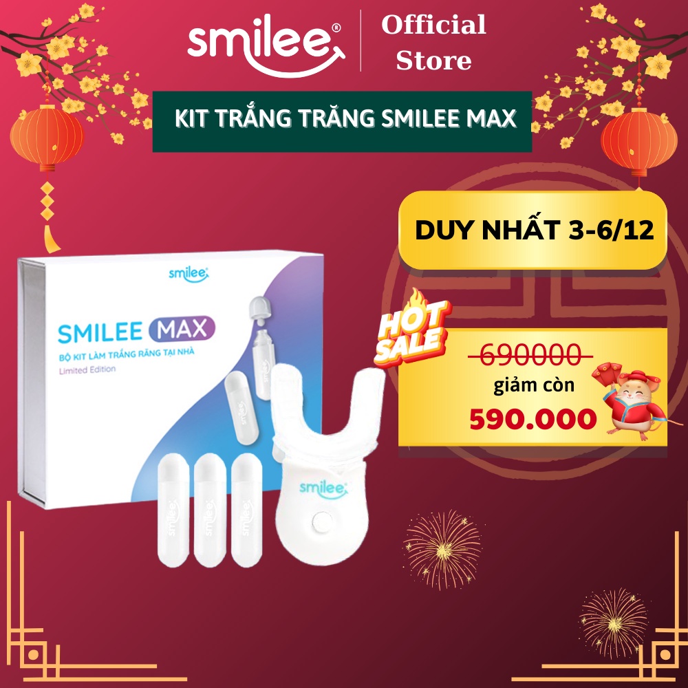 Bộ Kit Smilee Max tẩy trắng răng tại nhà an toàn tiện lợi - Hàng Chính Hãng