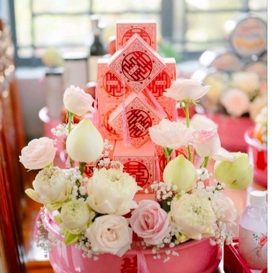 Hộp đựng bánh cưới, hộp bánh phu thê (Hộp loại 1)