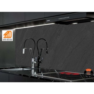 Decal Dán Bếp GẠCH ĐEN ĐẬM - Kích thước: (50x100)cm (Đổi mẫu)