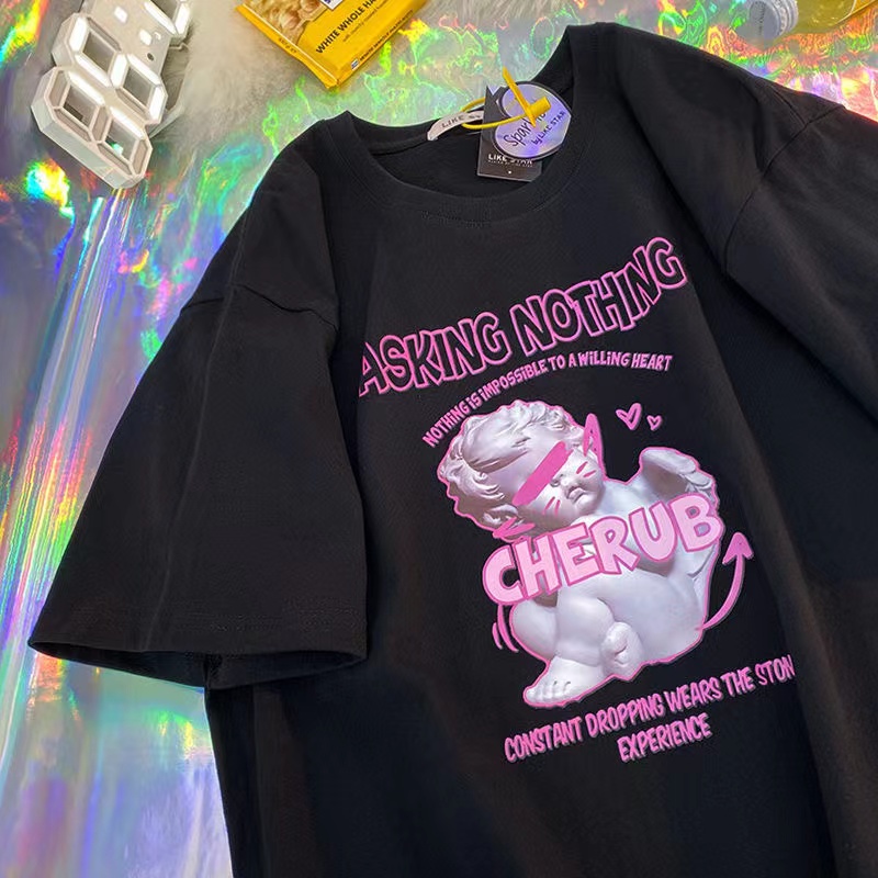 NRVP Áo Thun 100% Cotton Tay NgắN Plus Size Cho Nam Và Nữ