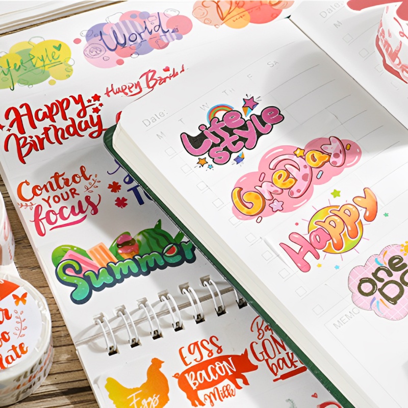 Cuộn Băng Keo Dán Trang Trí Sổ Lưu Niệm In Chữ Tiếng Anh Độc Đáo DIY