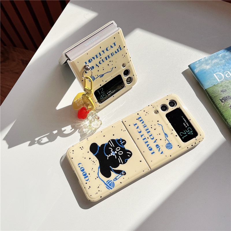 Ốp Điện Thoại IMD Mềm Chống Sốc Hình Mèo Hoạt Hình Cho Samsung Galaxy Z Flip 4 3 5G Samsung Z Flip3 Flip4