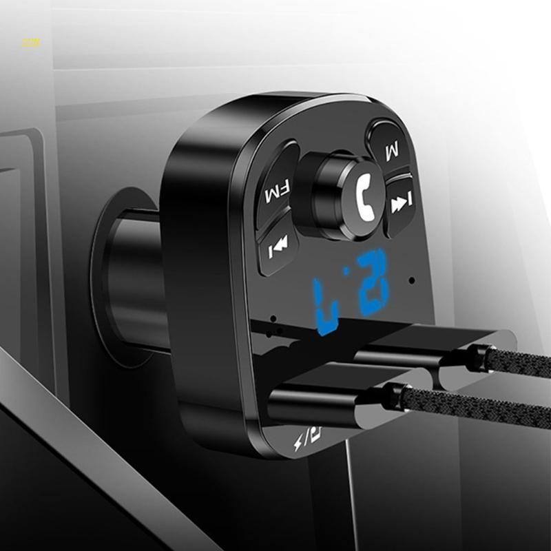 Tẩu Sạc Hai Cổng USB 3.1A Kết Nối Bluetooth 5.0 Chơi Nhạc MP3 Đa Năng Dành Cho Ô Tô