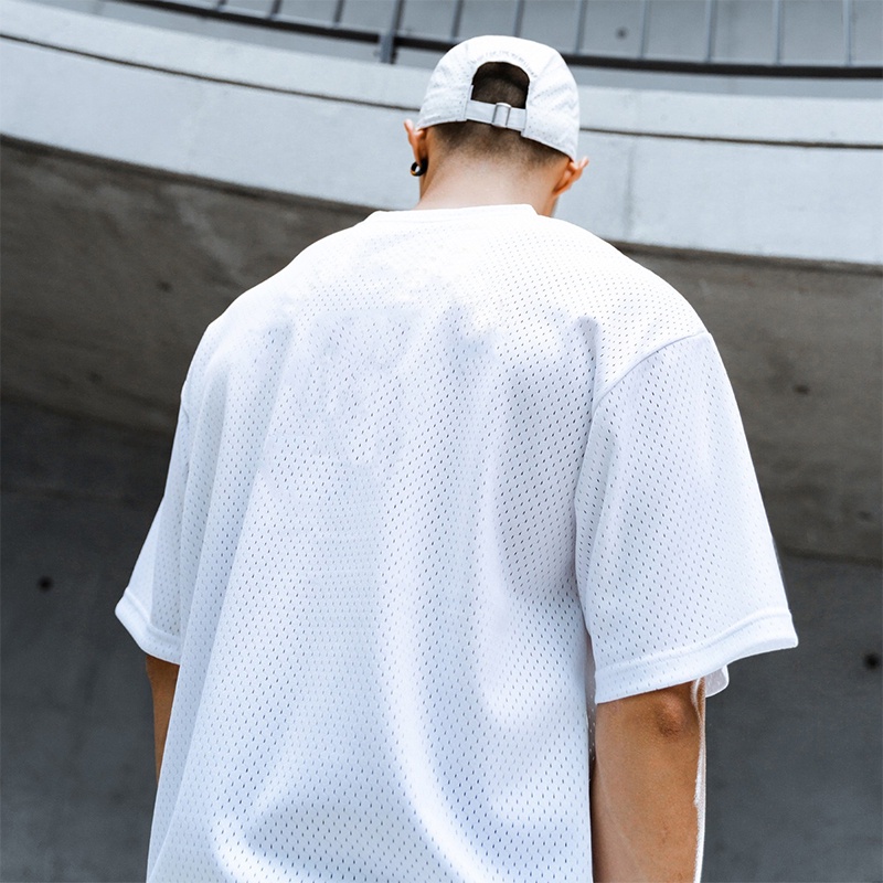 Áo Thun Thể Thao Tay Ngắn Phối Lưới Khô Nhanh Thời Trang Cho Nam