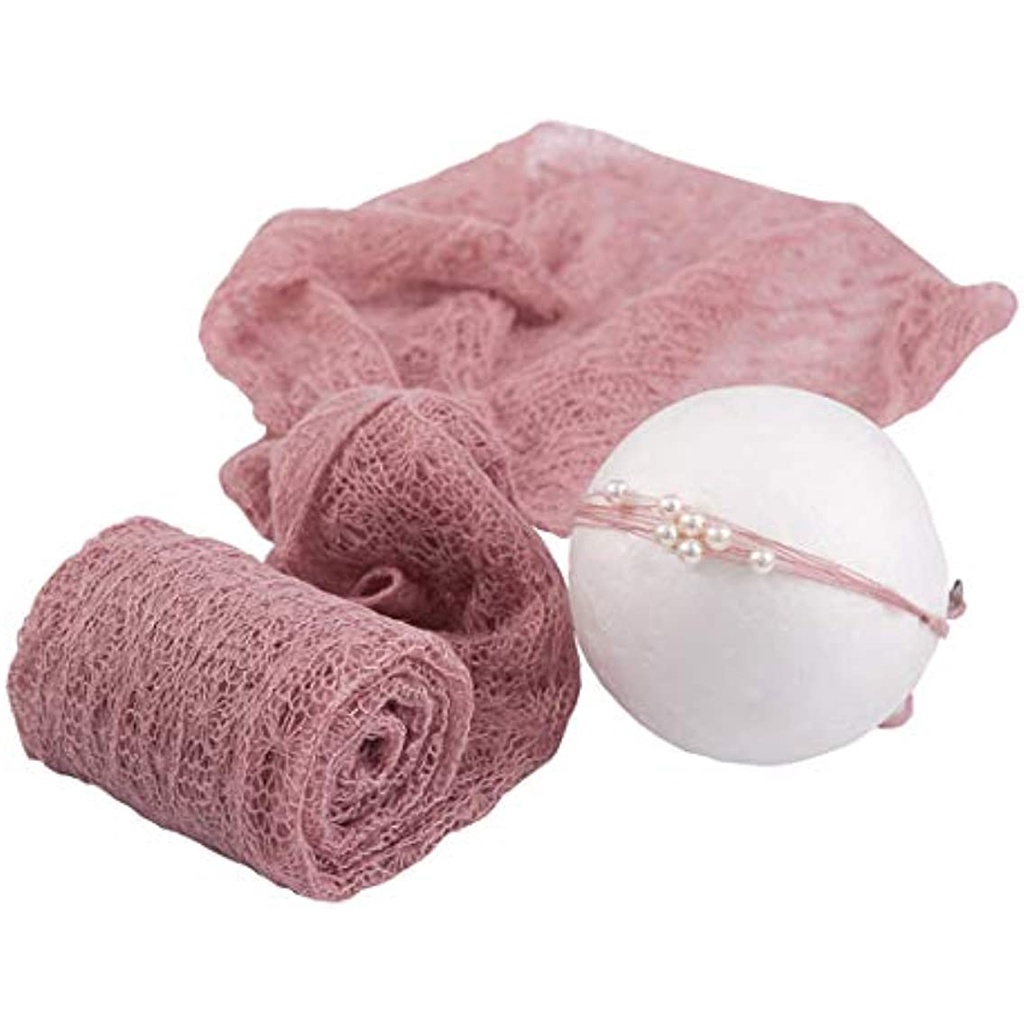 Chăn Quấn Dệt Kim Co Giãn Phụ Kiện Chụp Ảnh Cho Bé Sơ Sinh JP5