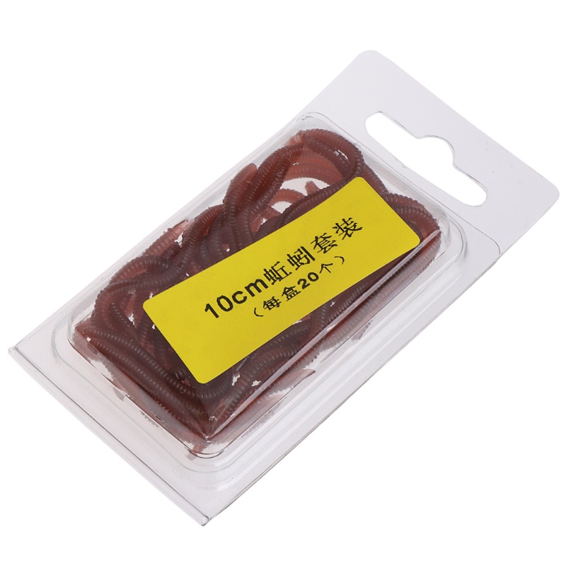 1 Hộp Mồi Giun Giả Câu Cá 10cm Mềm Co Giãn