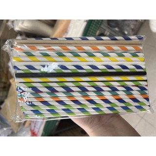 ống hút giấy phi 8  màu,nâu,trắng