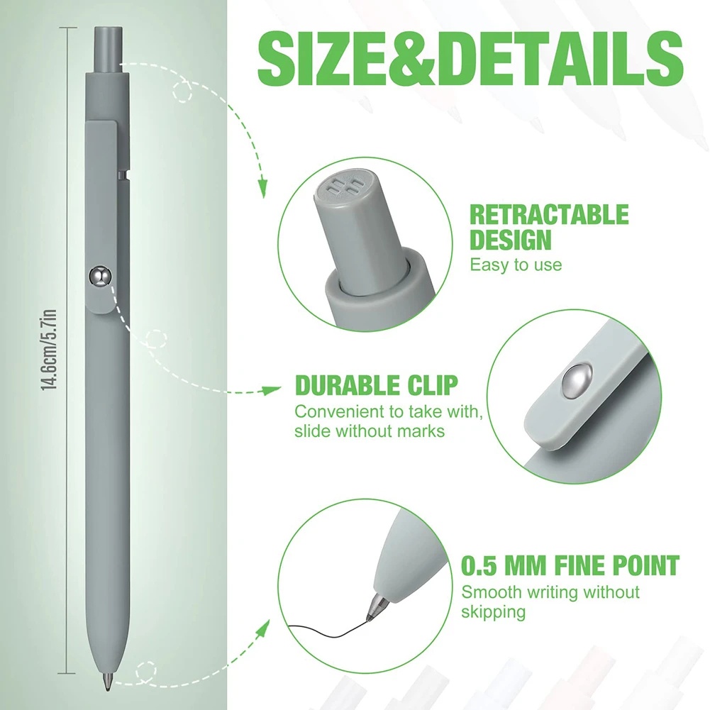 Bút Bi Mực Đen Ngòi 0.5mm Có Chi Tiết Dễ Thương