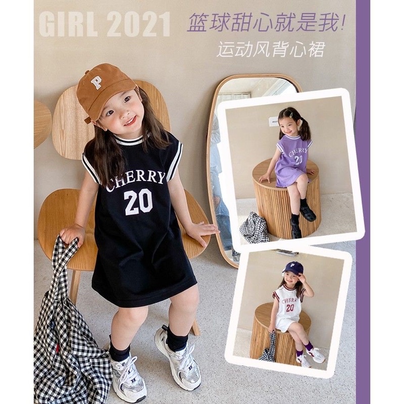 Váy đầm cherry 20 cho bé gái