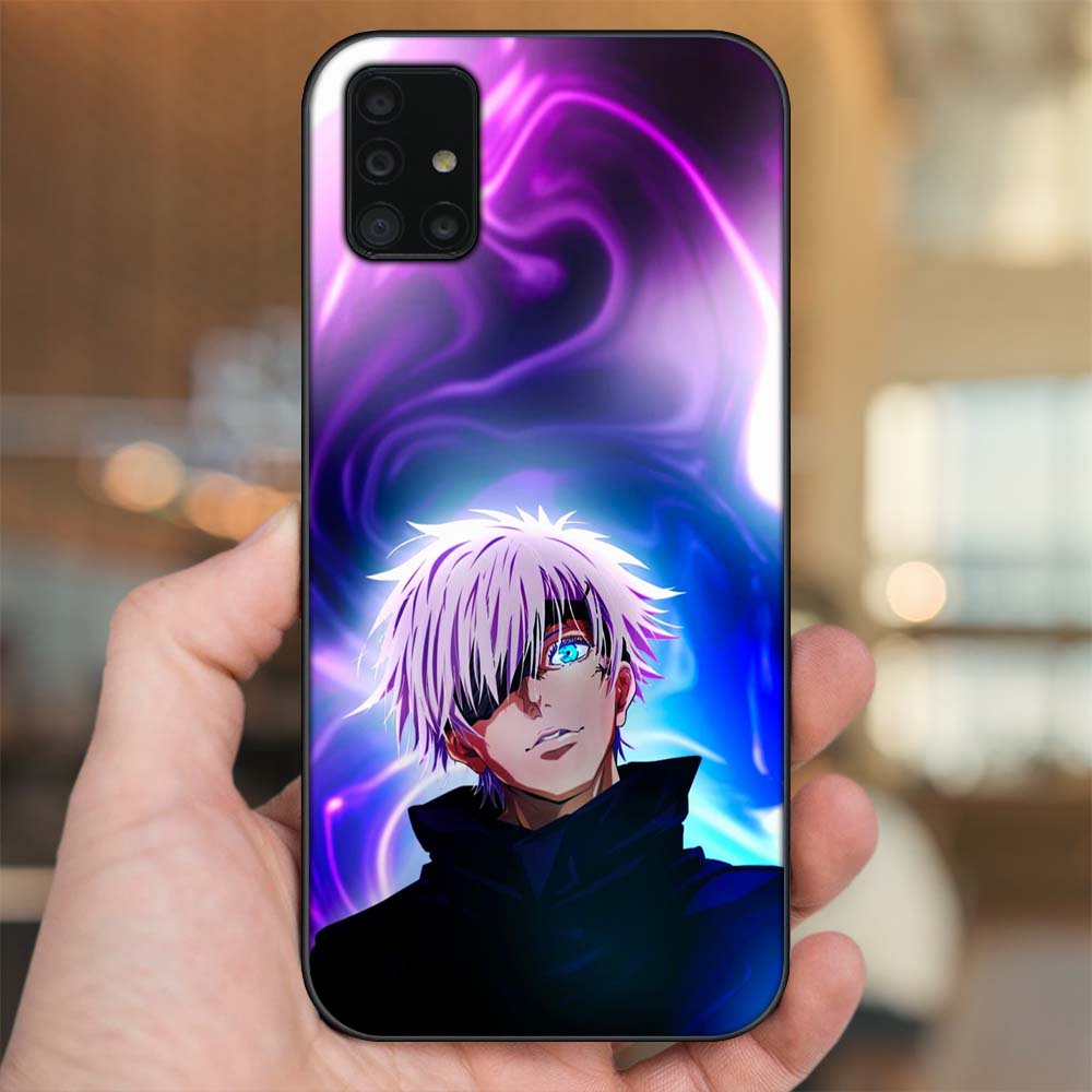 Ốp lưng Samsung A51, A71 viền đen in hình Satoru Gojo Jujutsu Kaisen Chú Thuật Hồi Chiến