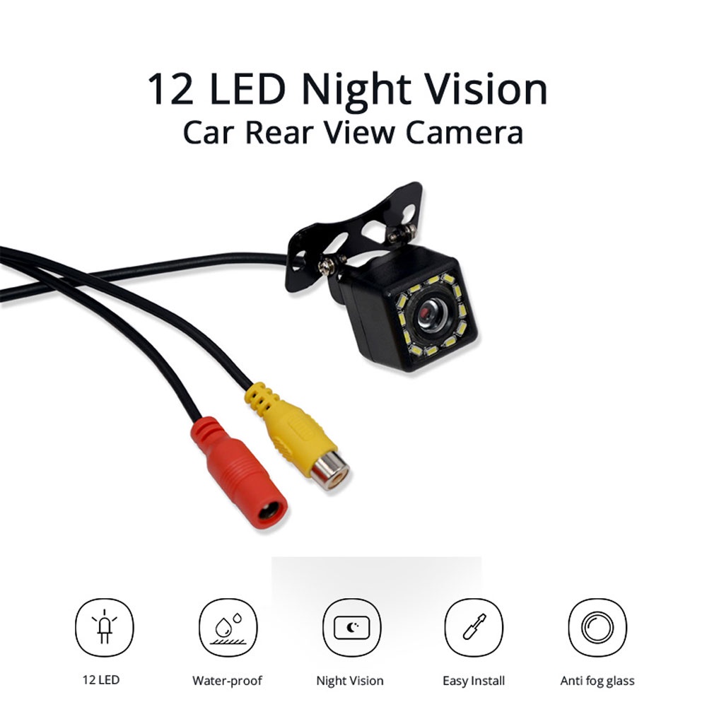 Góc Rộng HD Camera Chiếu Hậu Ô Tô Phía Sau Video Xe Camera Dự Phòng Camera Lùi 8/12 Đèn LED Nhìn Xuyên Đêm Đỗ Xe máy Ảnh | BigBuy360 - bigbuy360.vn