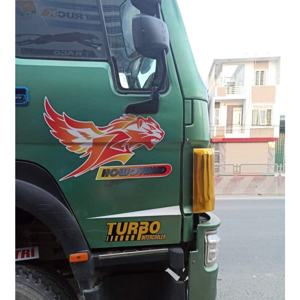 Tem HOWO, Tem dán cánh cửa Howo 371, 380, 1tem hổ bay, 1 turbo