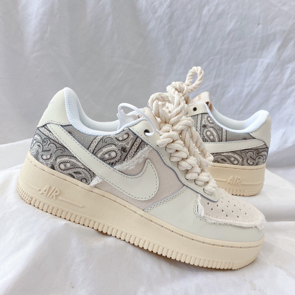 Giày Nike_ Air Force 1 thổ cẩm, AF1 Travis bigbag dây thừng hàng SC trung bản Cao Cấp nam nữ, Full Box, Bill