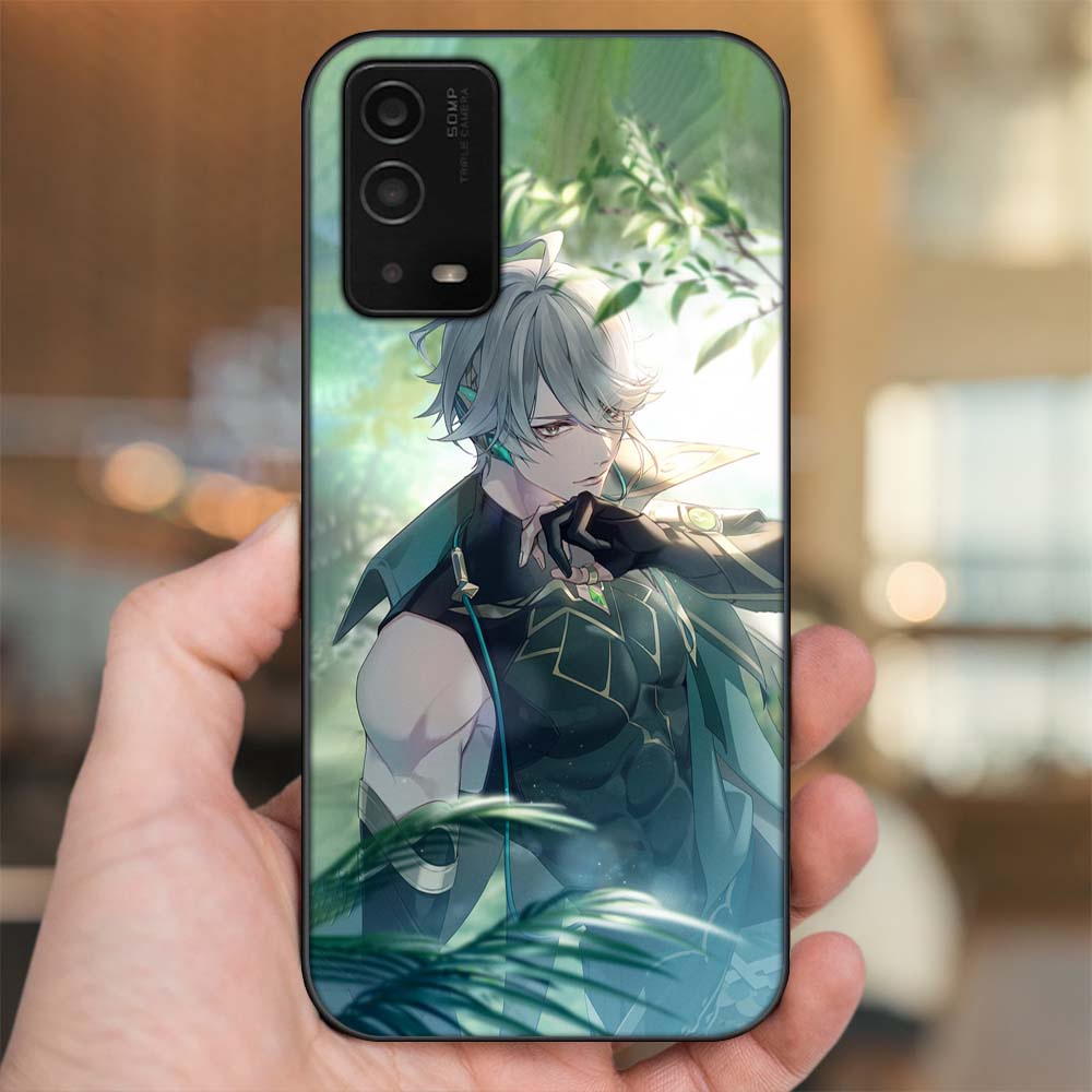 Ốp lưng Oppo A55 4G, A55 5G viền đen in hình Alhaitham Genshin Impact