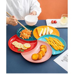 Set 4 đĩa ăn hình bán nguyệt