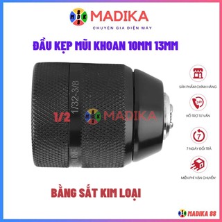 Đầu kẹp mũi khoan - đầu măng ranh 10mm,13mm auto lock bằng kim loại - hàng cao cấp loại sịn
