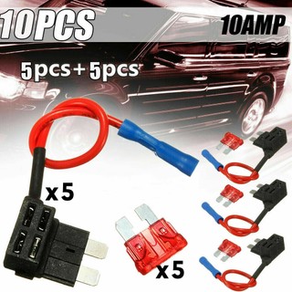 5sets add a circuit fuse tap adapter standard ato atc car/auto blade fuse holder
