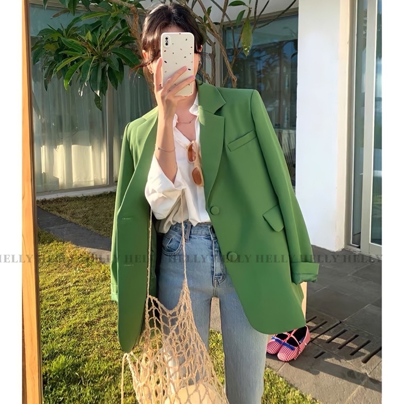 ÁO BLAZER NỮ NÚT BỌC VẢI HELLY SHOP