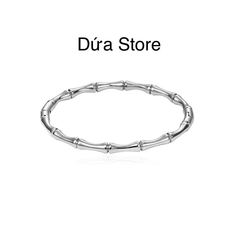Vòng tay ống trúc nam nữ thép titan không gỉ set ( size tay từ 14-17cm đeo vừa )
