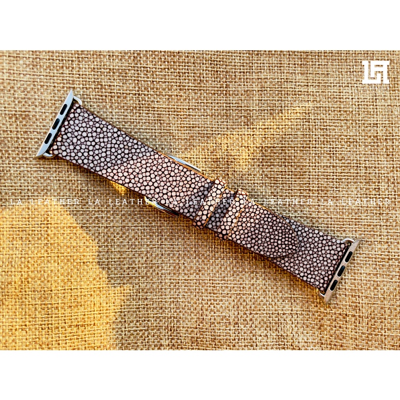 Dây đồng hồ cho Apple Watch da c.á đuối handmade