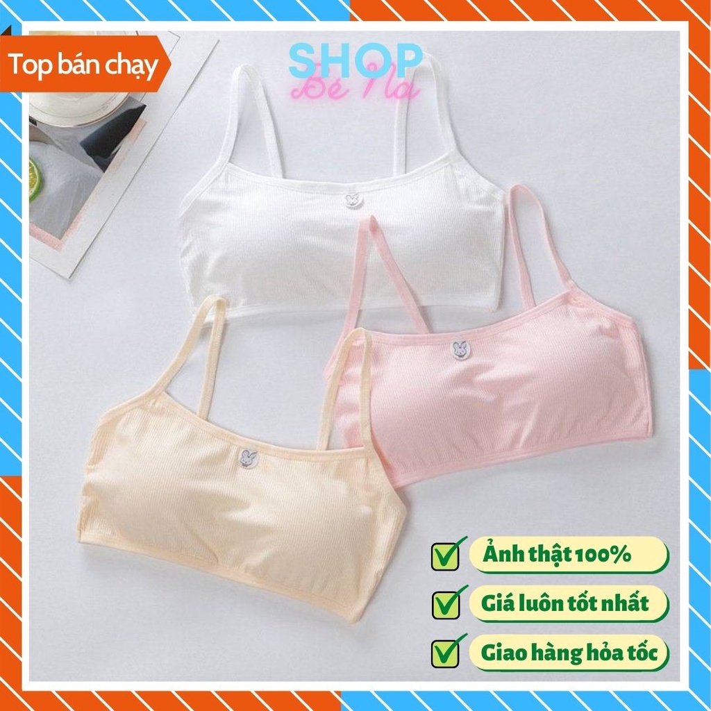 Áo bra học sinh bé gái 10 tuổi đến 13 tuổi học chất liệu cotton cho bé gái không mút hàng 2 lớp siêu dễ thương