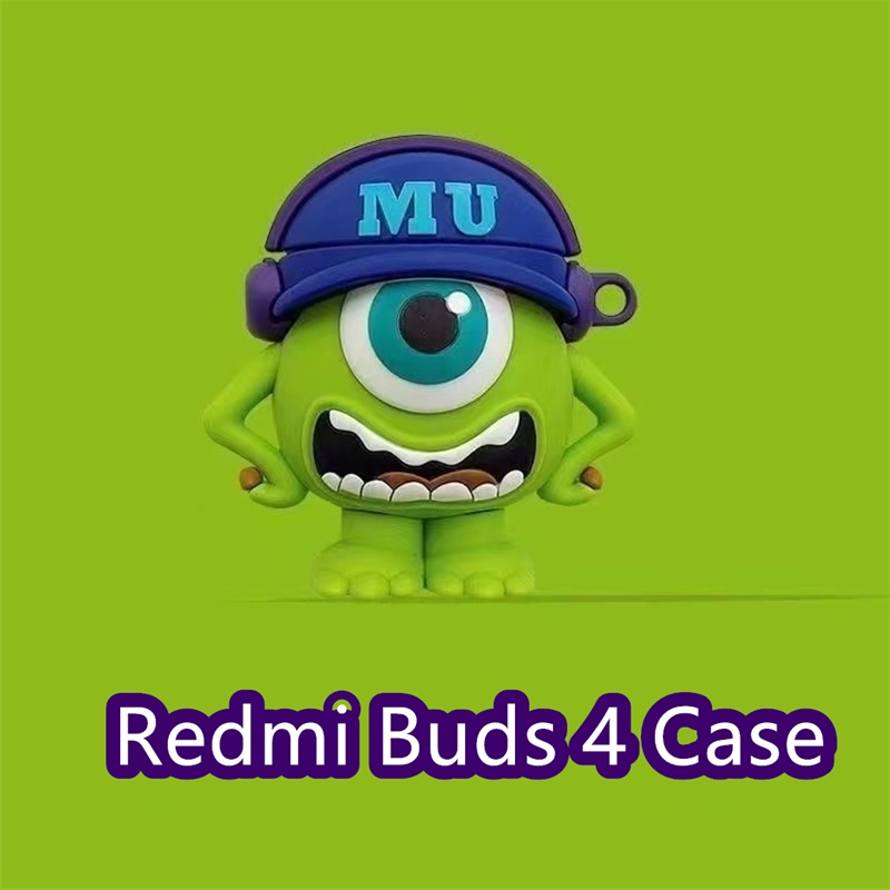 Hàng Có Sẵn! Vỏ Bảo Vệ Hộp Sạc Tai Nghe Redmi Buds 4 Màu Trơn & Búp Bê Hoạt Hình Dễ