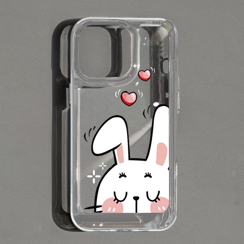 Ốp Điện Thoại Silicon TPU Mềm Trong Suốt In Hình Thỏ Dễ Thương Cho IPhone 14 13 11 12 Pro XS Max XR X 8 7 6S Plus