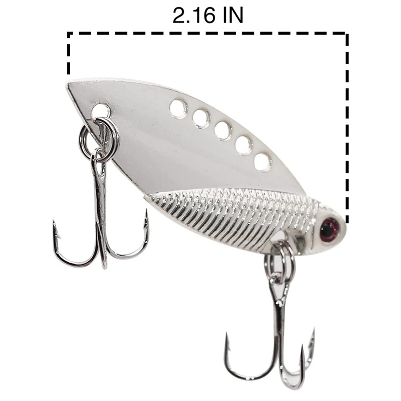 Set 5 Mồi Câu Cá Giả Lưỡi Cứng Bằng Kim Loại