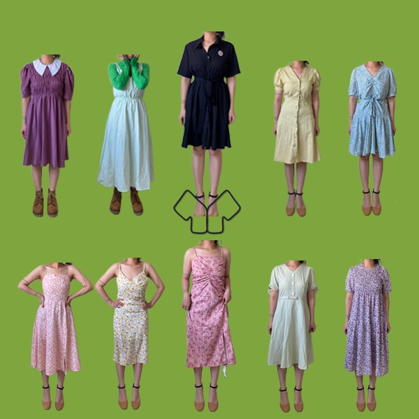 Đầm xô, váy xuông, baby doll, hai dây, si tuyển loại 1 Nhật, Hàn style vintage 01