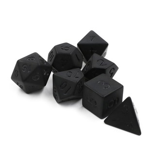 Set 7 xí ngầu đa diện màu đen