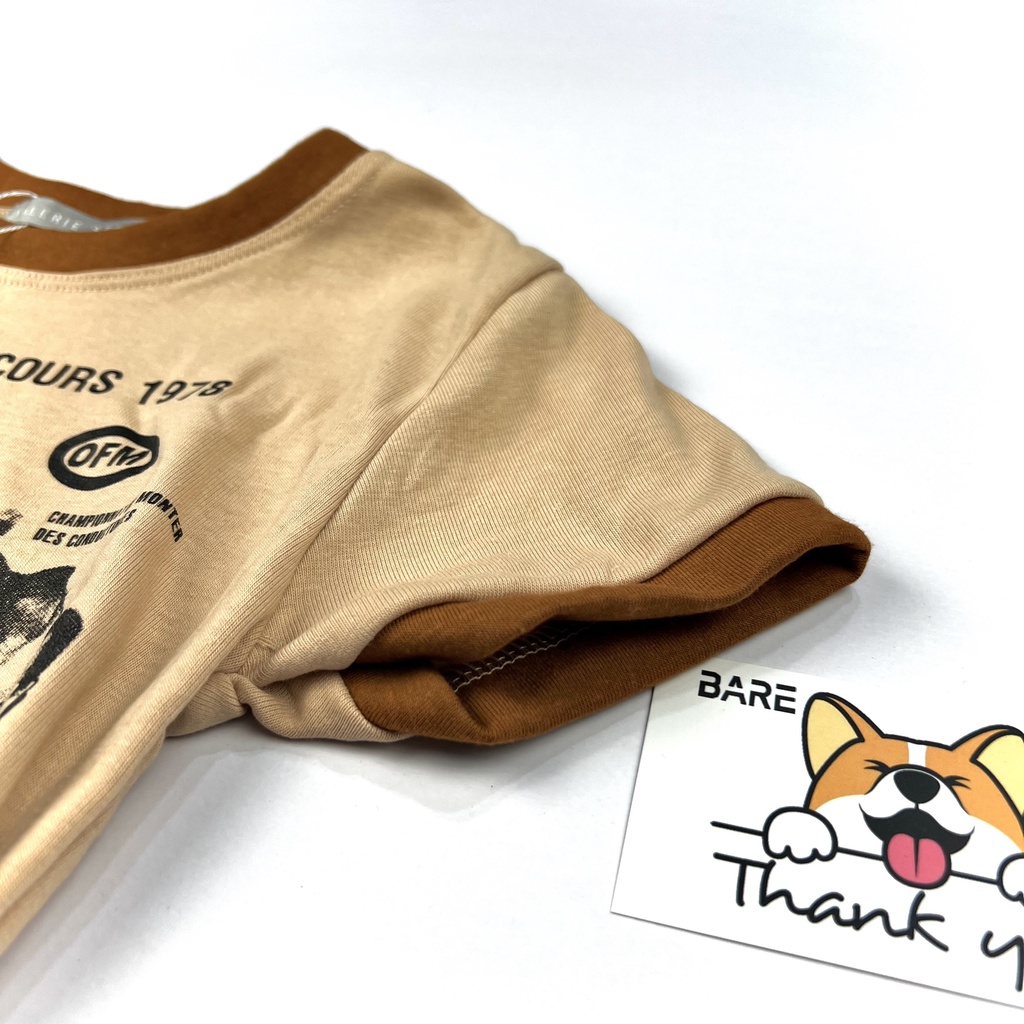 Áo Croptop Ôm Body Nữ BARE Cổ Tròn Tay Ngắn, Áo Thun Croptop Kiểu Sexy In Họa Tiết RAY COTL - AO037